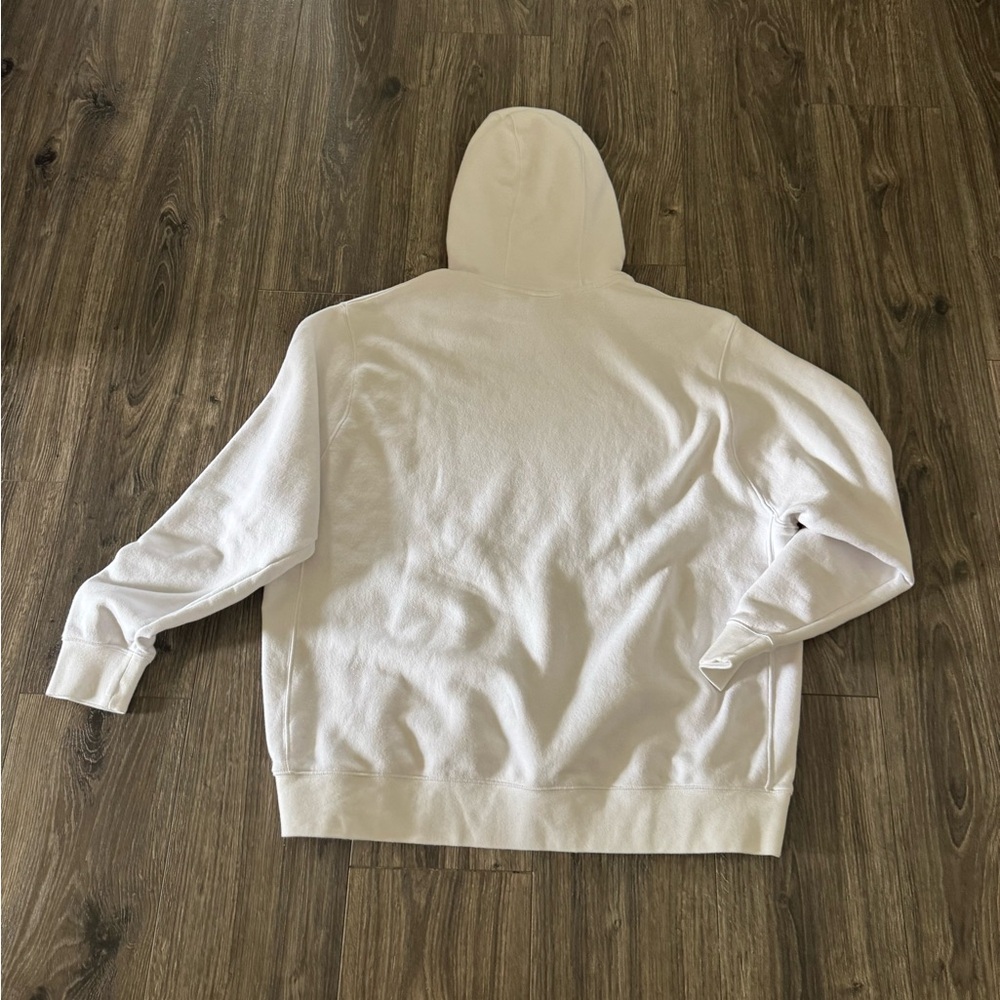 Nike White Hoodie with Black Logo - Picture 3 of 4
